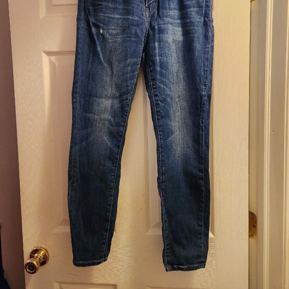 CURRENT/ELLIOTT Dark Wash Jeans THE HIGHWAIST STILETTO in Sahara Destroy Size 29 - Picture 2 of 9